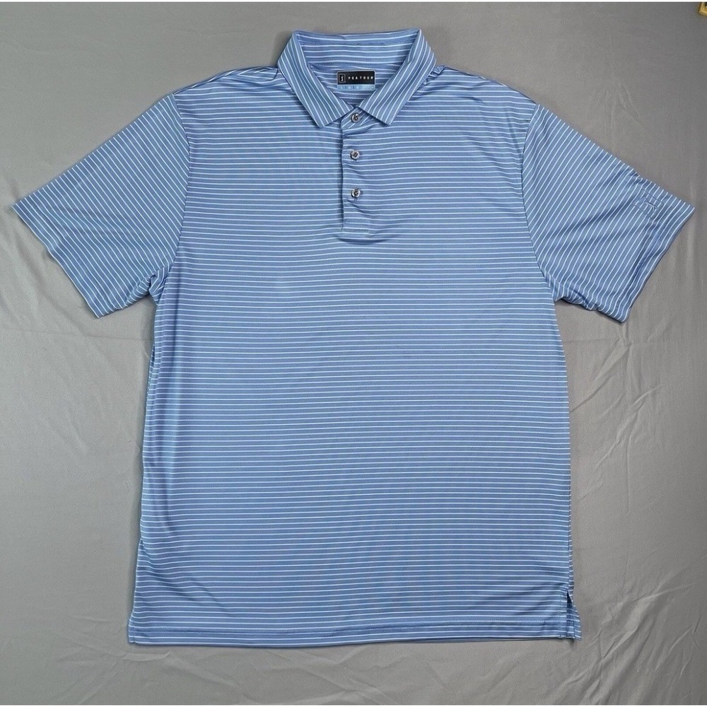 PGA Tour Airflux Golf Polo Shirt Mens XLarge XL Blue Short Sleeve Performance - Picture 2 of 10